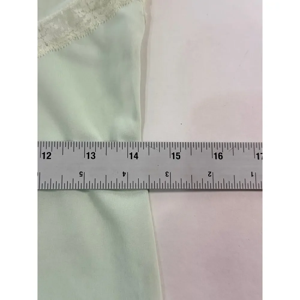 Vintage Hollywood Vassarette Mint Green Nylon Slip Lingerie Babydoll S *flaw